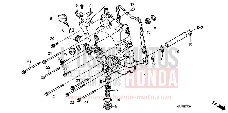 PANNEAU CARTER-MOTEUR D. de S-wing ABS PEARL NIGHTSTAR BLACK (NHA84) 2011